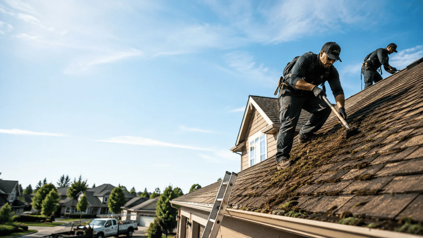 Roof Moss Removal in De Soto, KS near me